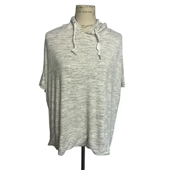 Tahari Oversized Hoodie Short Sleeved Womens - Picture 1 of 8
